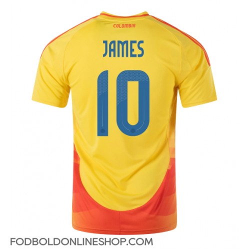 Colombia James Rodriguez #10 Hjemmebanetrøje Copa America 2024 Kortærmet